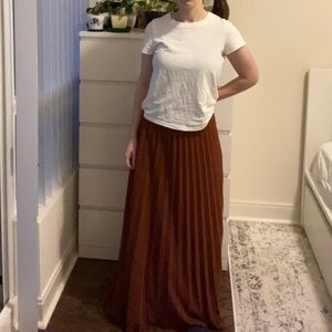 Burnt Orange Maxi Skirt L
